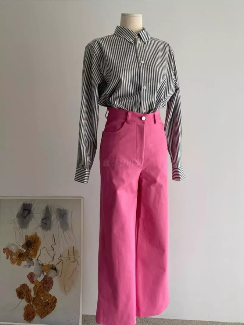 Roomk - Korean Women Fashion - #momslook - Stripes Shirt - 12
