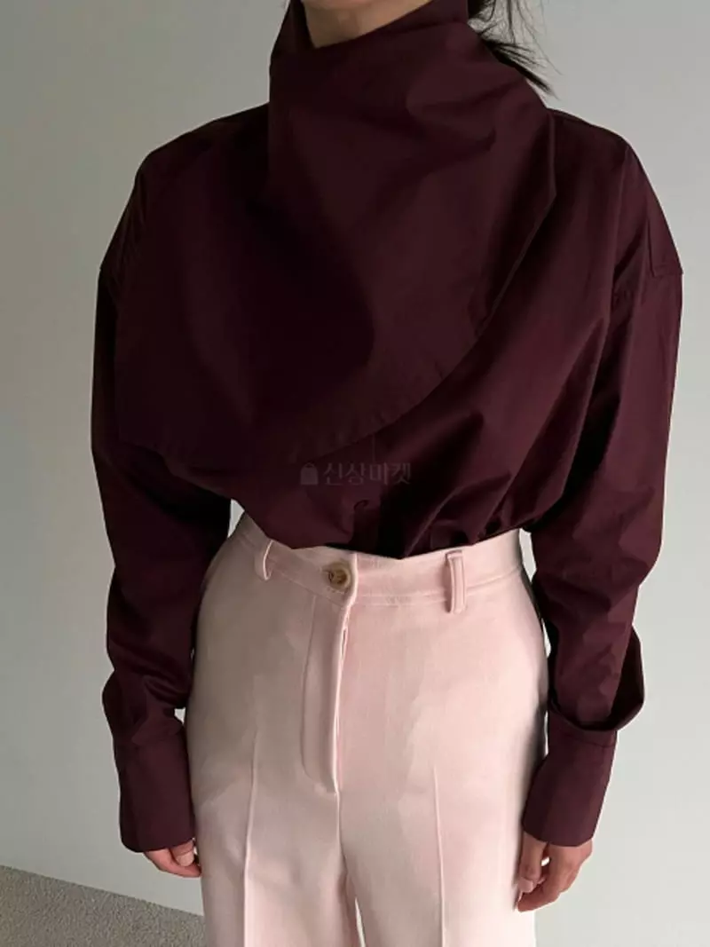 Roomk - Korean Women Fashion - #momslook - Scarf Shirt - 3