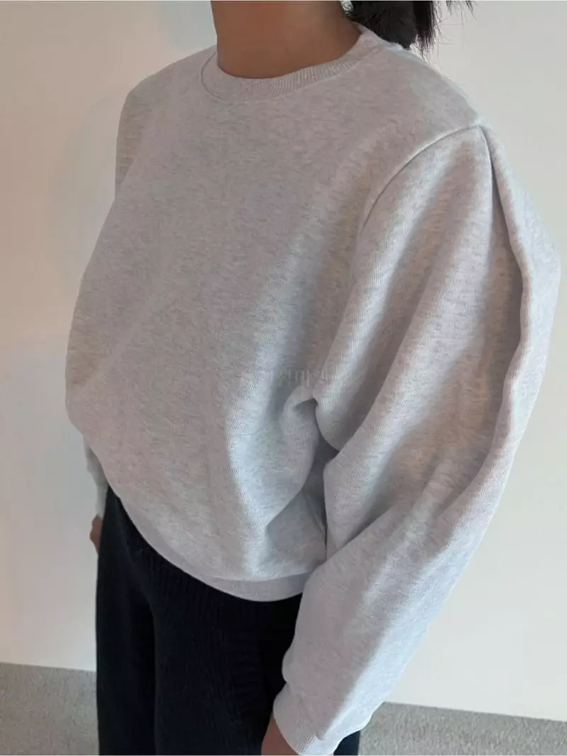 Roomk - Korean Women Fashion - #restrostyle - Puff Sweatshirt - 5