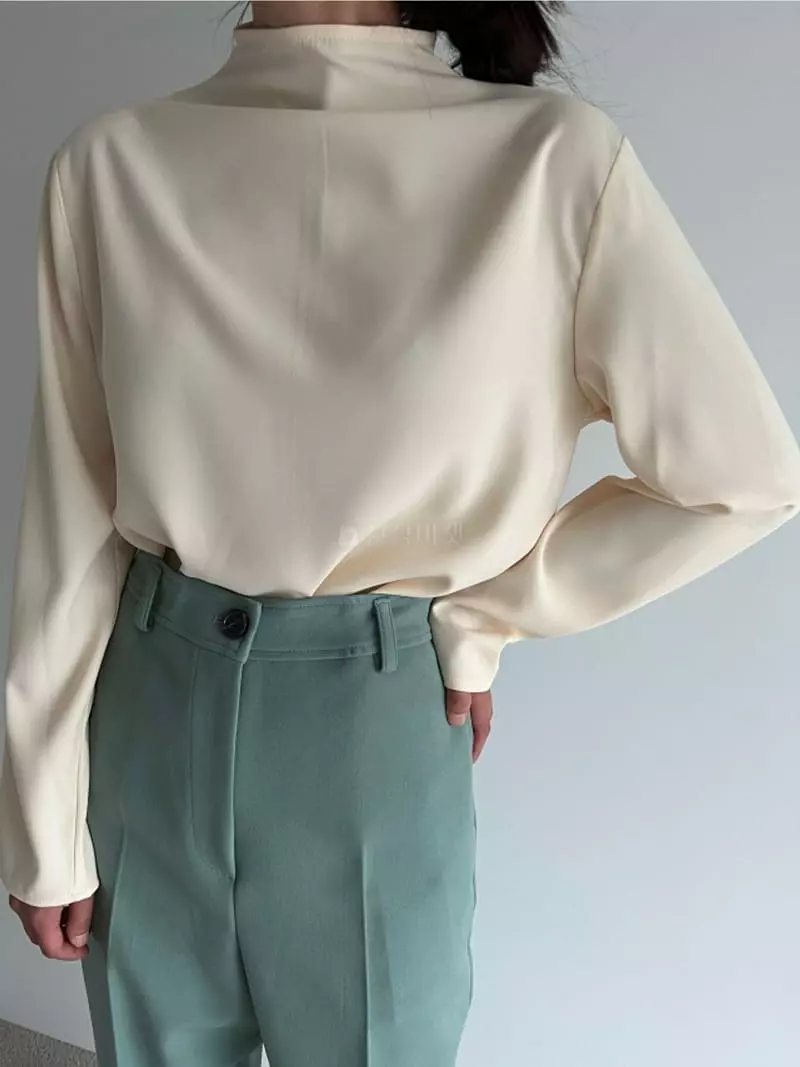 Roomk - Korean Women Fashion - #womensfashion - High Neck Blouse - 2