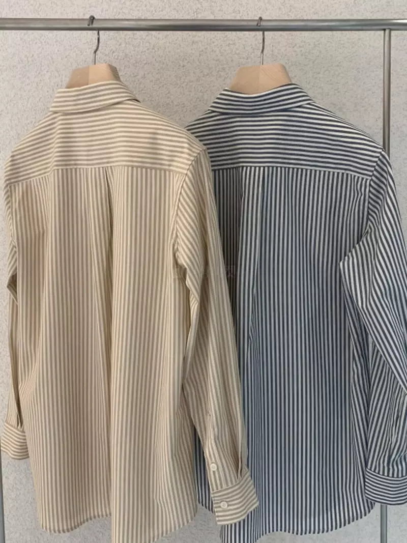 Roomk - Korean Women Fashion - #womensfashion - Stripes Shirt