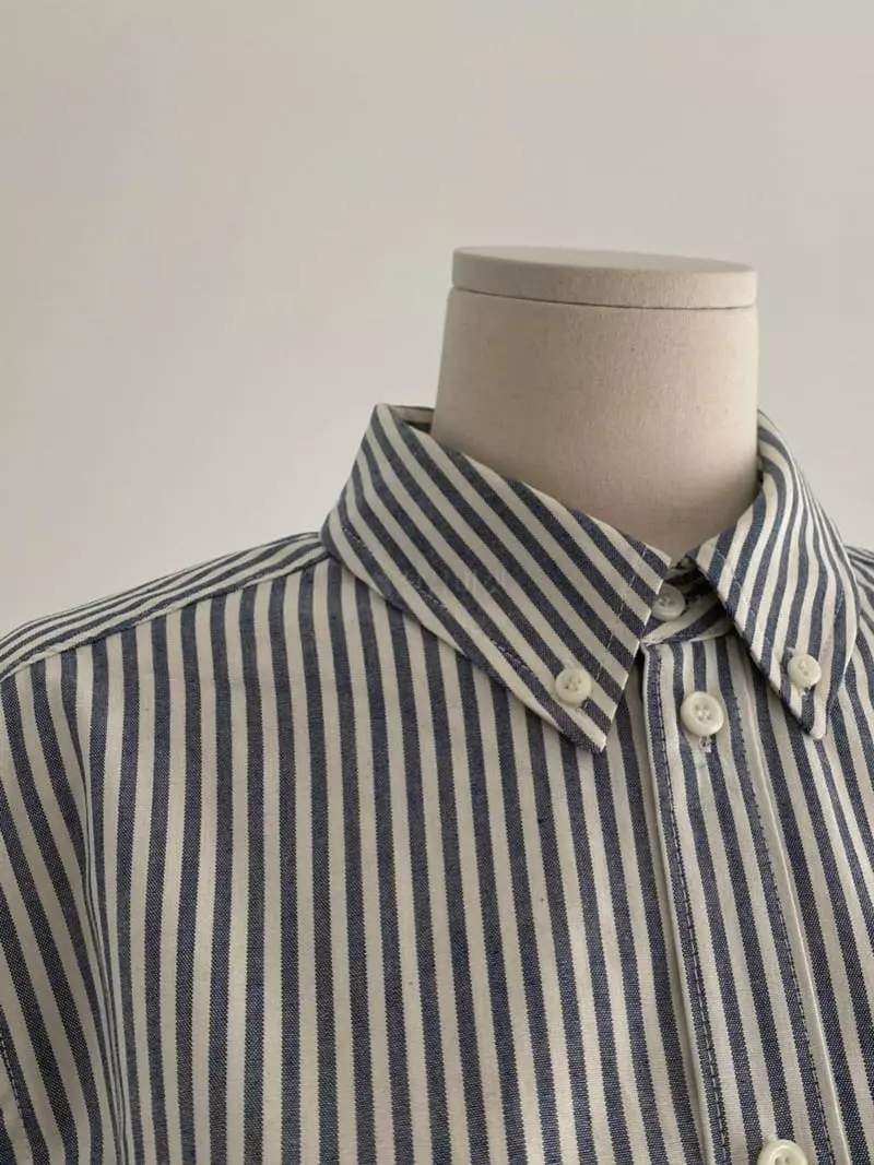 Roomk - Korean Women Fashion - #womensfashion - Stripes Shirt - 3