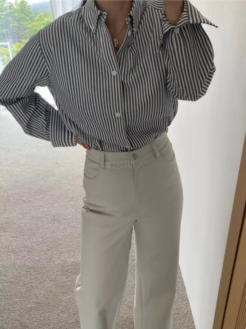 Roomk - Korean Women Fashion - #womensfashion - Stripes Shirt - 5