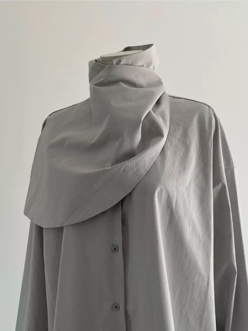Roomk - Korean Women Fashion - #womensfashion - Scarf Shirt - 10
