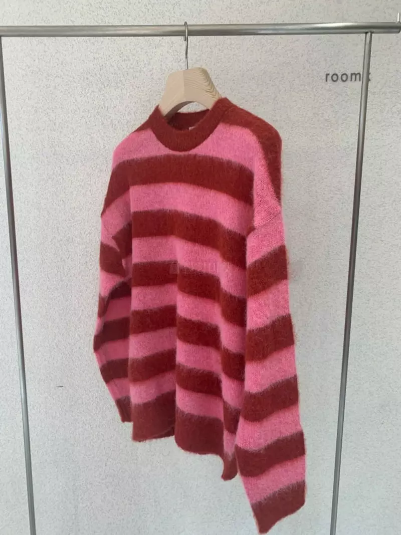 Roomk - Korean Women Fashion - #momslook - Stripes Knit Tee - 4