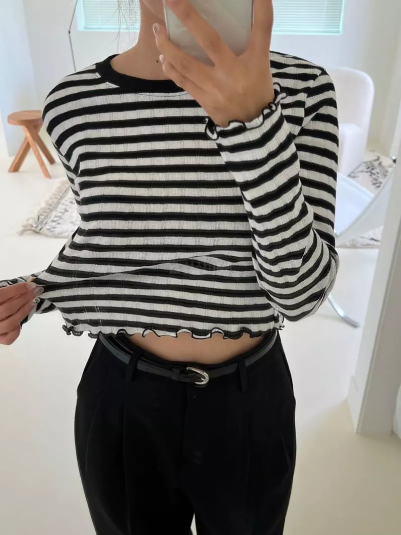 Rooms shop - Korean Women Fashion - #momslook - Fring Tee - 10