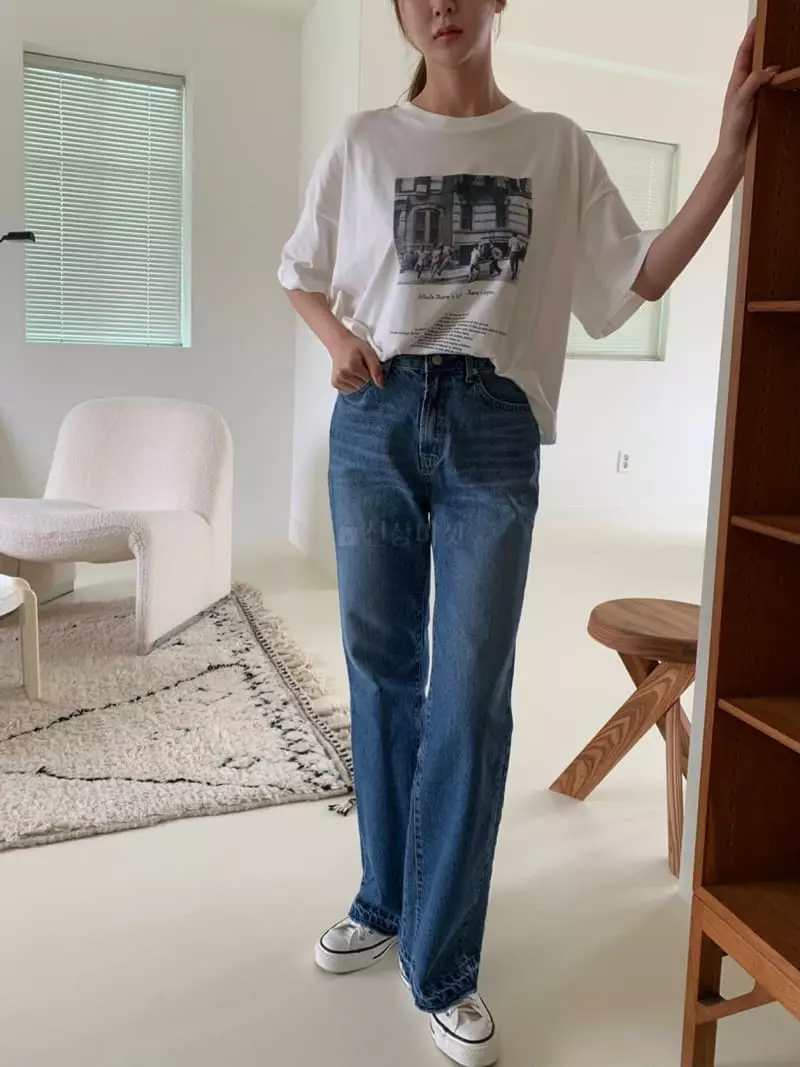 Rooms shop - Korean Women Fashion - #momslook - Photo Tee - 11