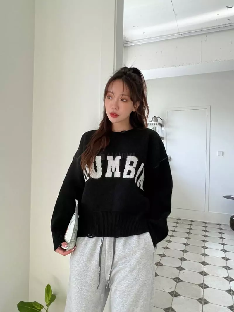 Rooms shop - Korean Women Fashion - #momslook - Columbia Knit Tee - 11