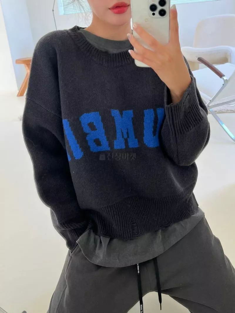 Rooms shop - Korean Women Fashion - #momslook - Columbia Knit Tee - 3