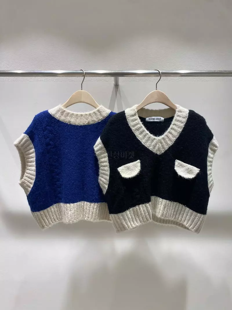 Rooms shop - Korean Women Fashion - #momslook - Pocket Vest
