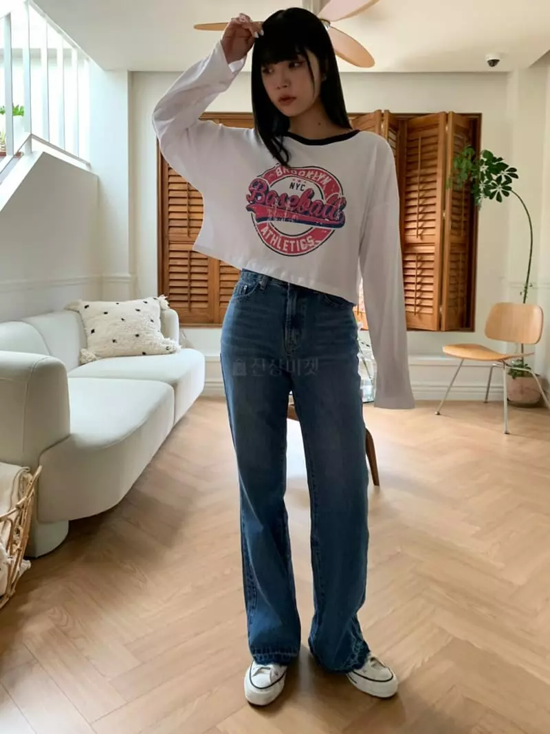 Rooms shop - Korean Women Fashion - #womensfashion - Baseball Tee - 4