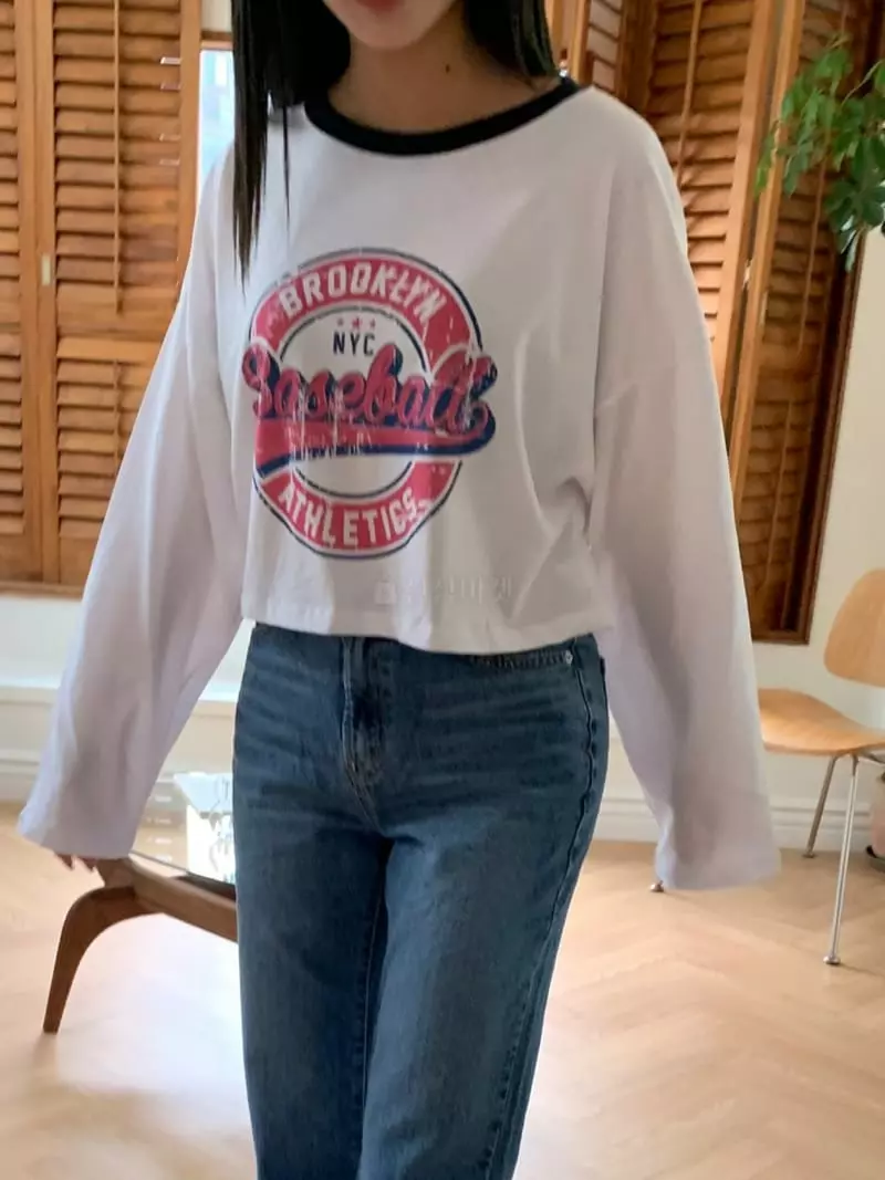 Rooms shop - Korean Women Fashion - #momslook - Baseball Tee - 6