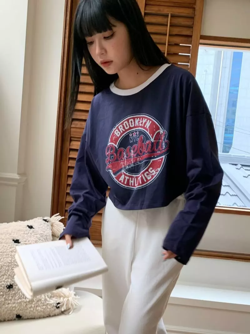 Rooms shop - Korean Women Fashion - #momslook - Baseball Tee - 9