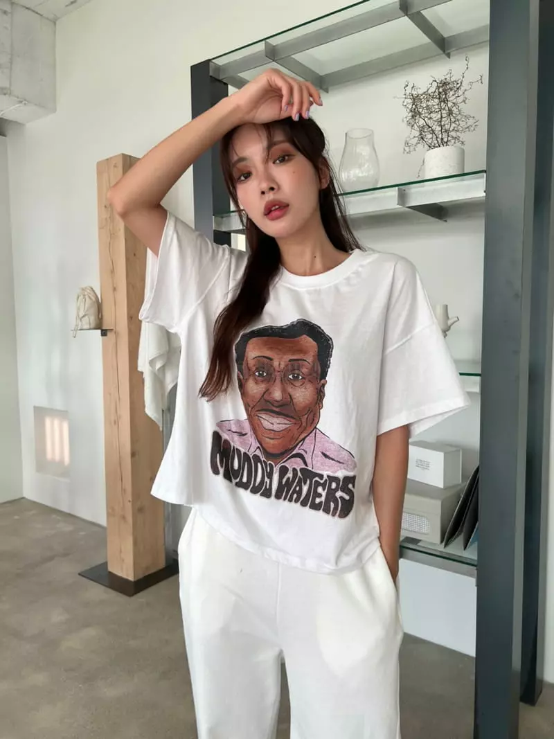 Rooms shop - Korean Women Fashion - #momslook - Muddy Tee - 7