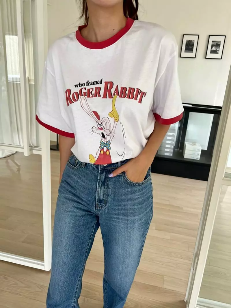 Rooms shop - Korean Women Fashion - #momslook - Rabbot Tee - 2