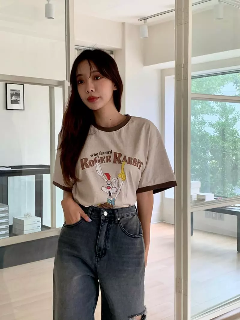 Rooms shop - Korean Women Fashion - #momslook - Rabbot Tee - 4