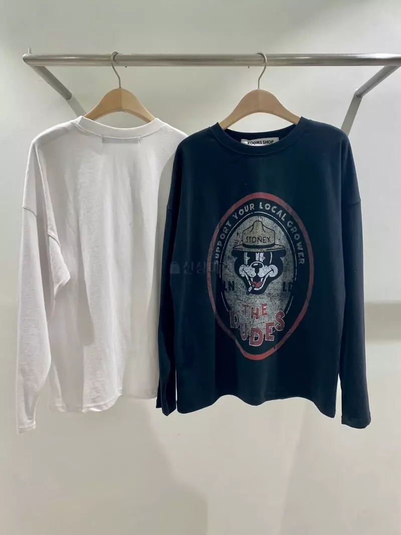 Rooms shop - Korean Women Fashion - #momslook - Dude Tee