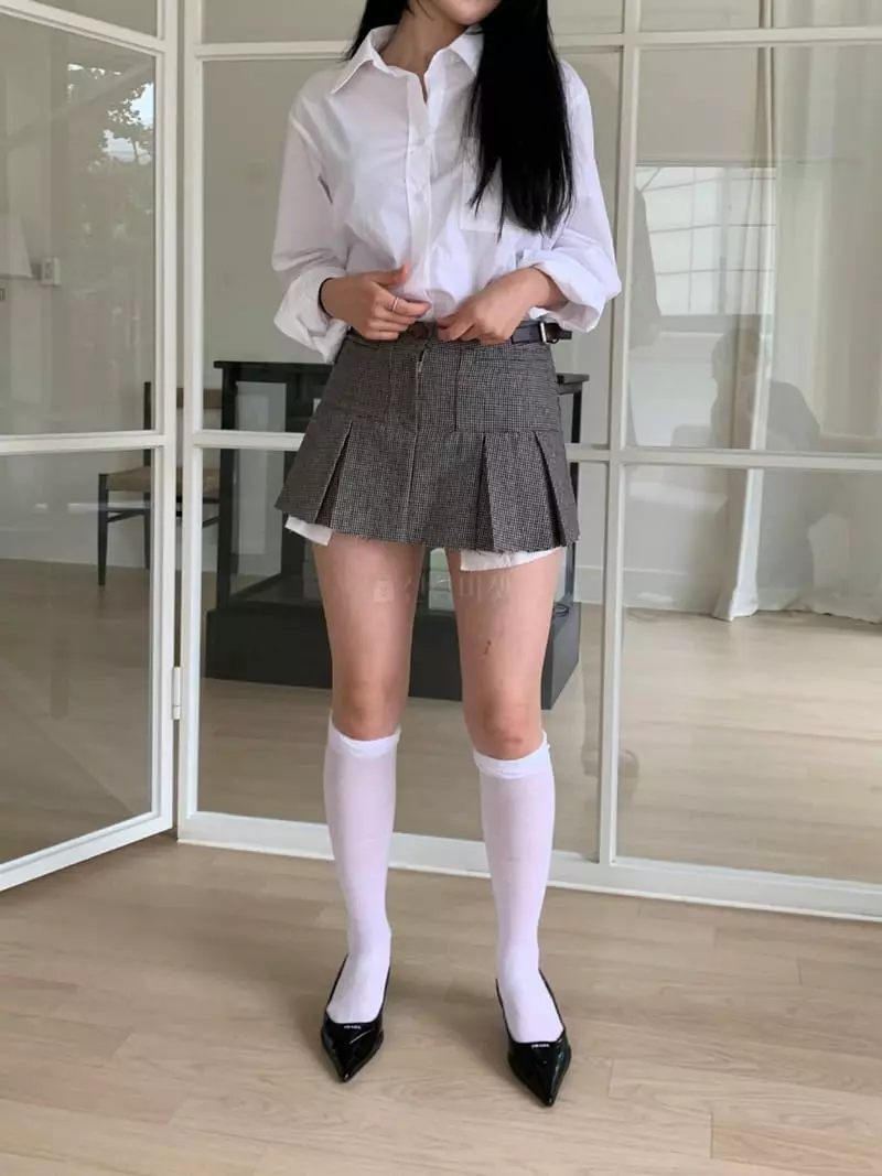 Rooms shop - Korean Women Fashion - #pursuepretty - Low Wirnkle Skirt - 9