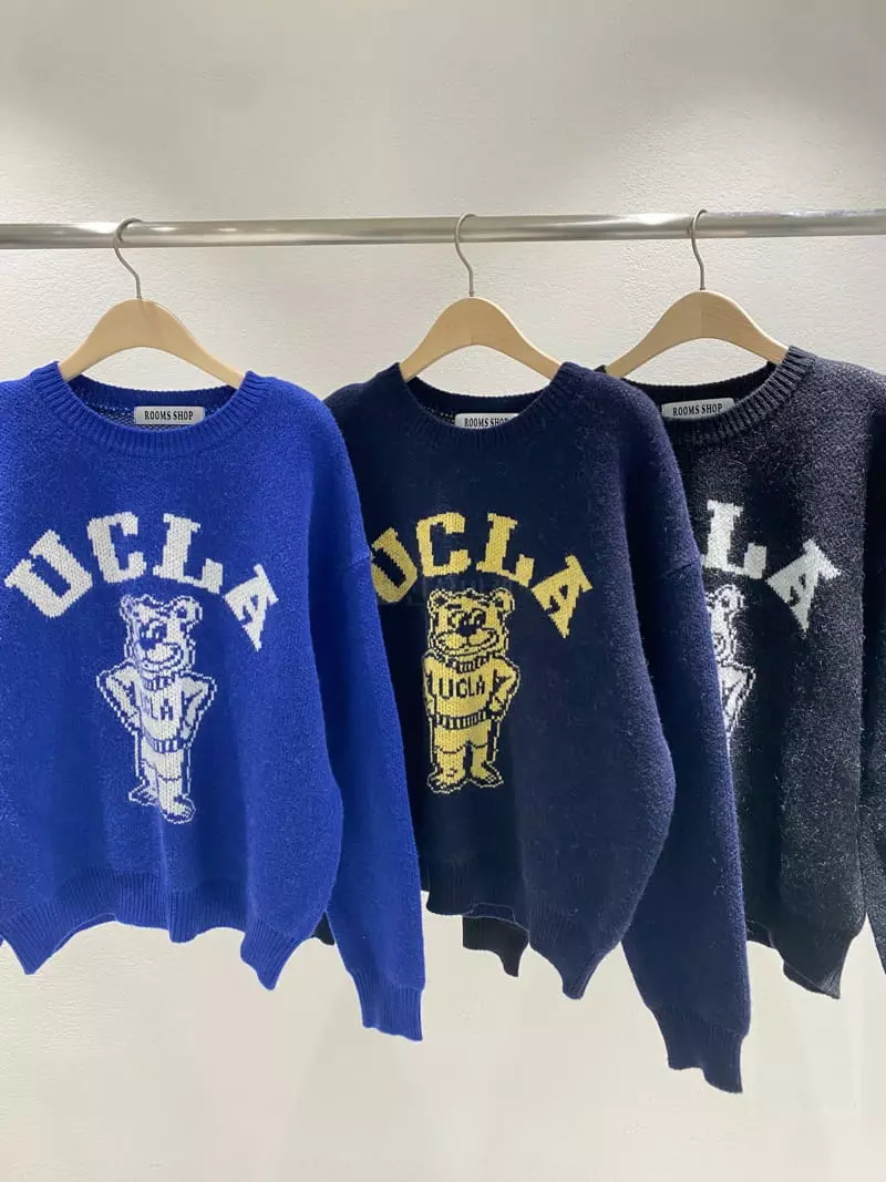 Rooms shop - Korean Women Fashion - #pursuepretty - Bear Knit Tee