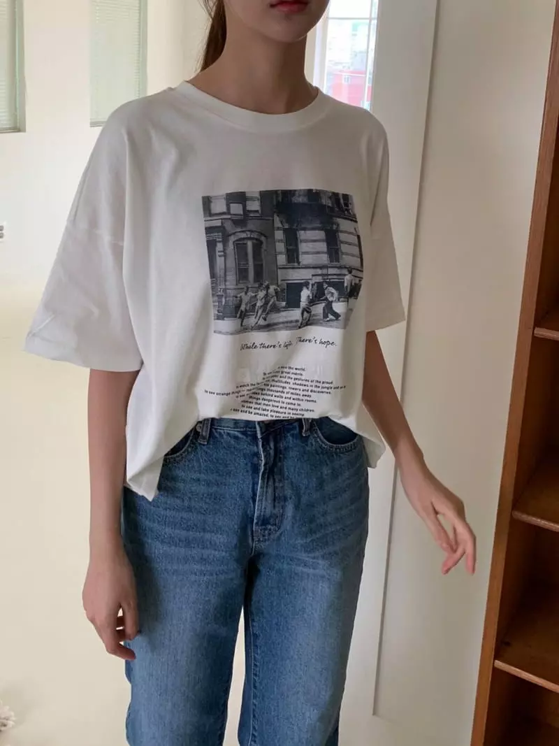 Rooms shop - Korean Women Fashion - #romanticstyle - Photo Tee - 5