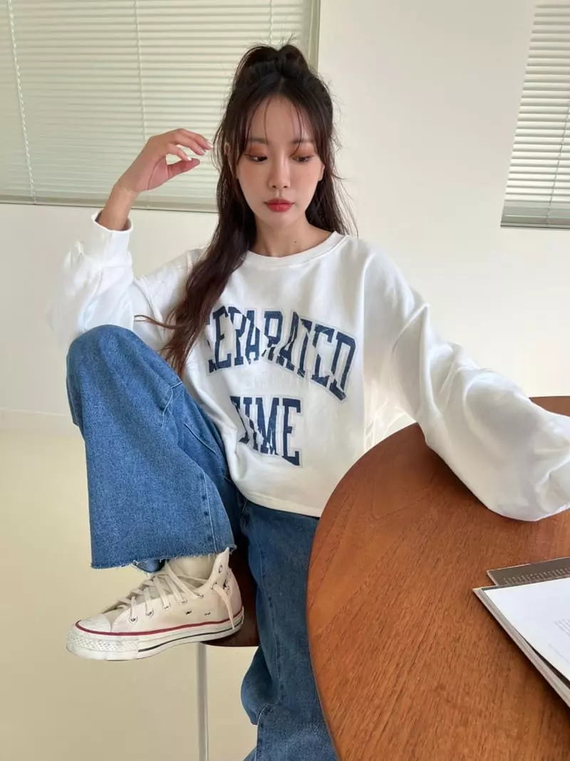 Rooms shop - Korean Women Fashion - #shopsmall - Time Sweatshirt - 3