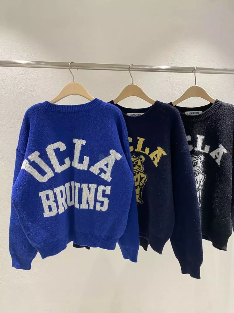 Rooms shop - Korean Women Fashion - #romanticstyle - Bear Knit Tee - 4