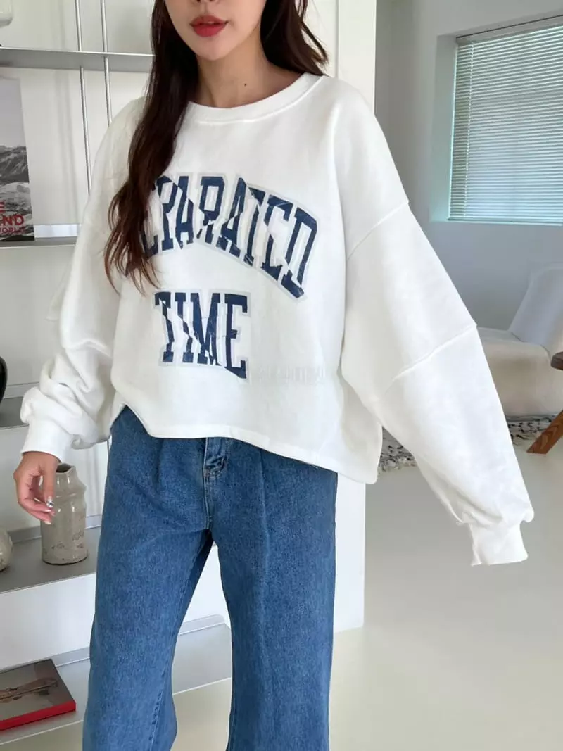Rooms shop - Korean Women Fashion - #shopsmall - Time Sweatshirt - 4