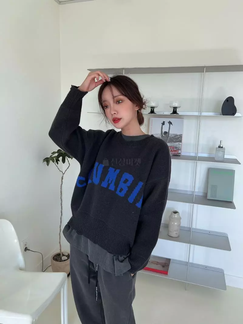 Rooms shop - Korean Women Fashion - #momslook - Columbia Knit Tee - 4