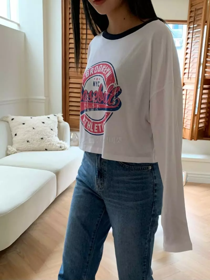 Rooms shop - Korean Women Fashion - #womensfashion - Baseball Tee - 7