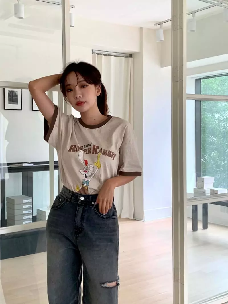 Rooms shop - Korean Women Fashion - #womensfashion - Rabbot Tee - 5