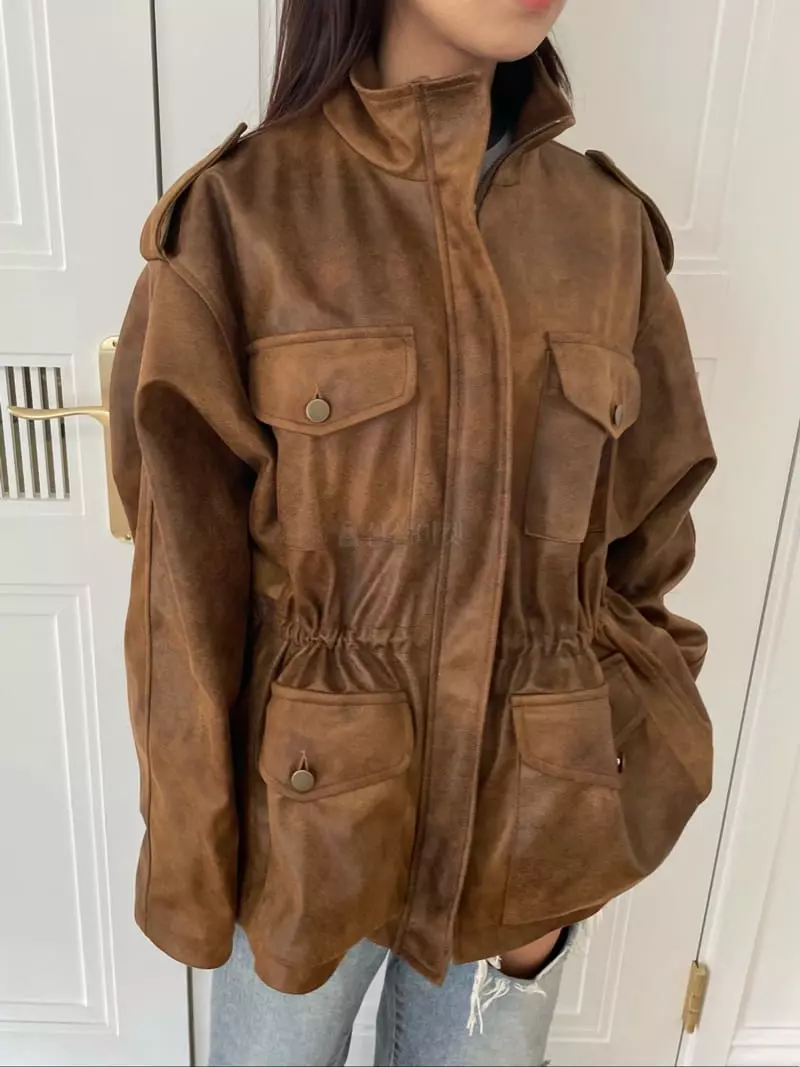 Rooof - Korean Women Fashion - #momslook - Vintage Field Jacket - 2