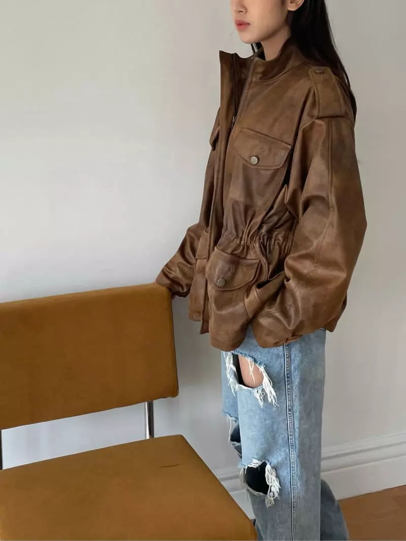 Rooof - Korean Women Fashion - #momslook - Vintage Field Jacket - 6