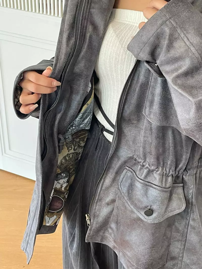 Rooof - Korean Women Fashion - #momslook - Vintage Field Jacket - 8