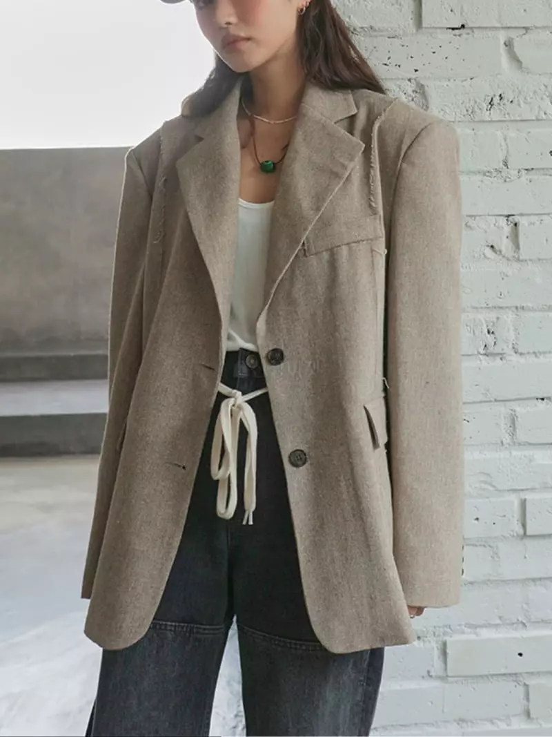 Rooof - Korean Women Fashion - #momslook - Vintage Daddy Jacket - 2