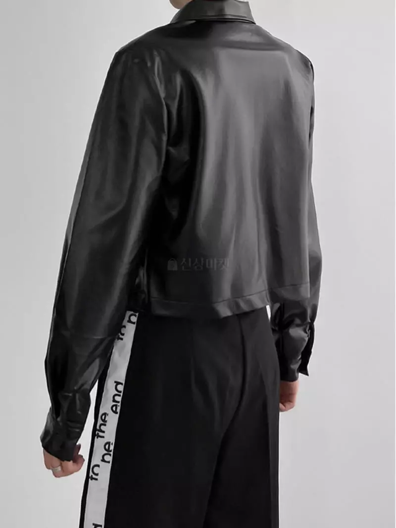 Rooof - Korean Women Fashion - #momslook - Leather Zip-up - 3