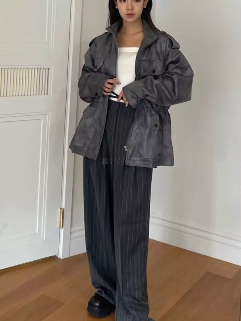 Rooof - Korean Women Fashion - #pursuepretty - Vintage Field Jacket - 12