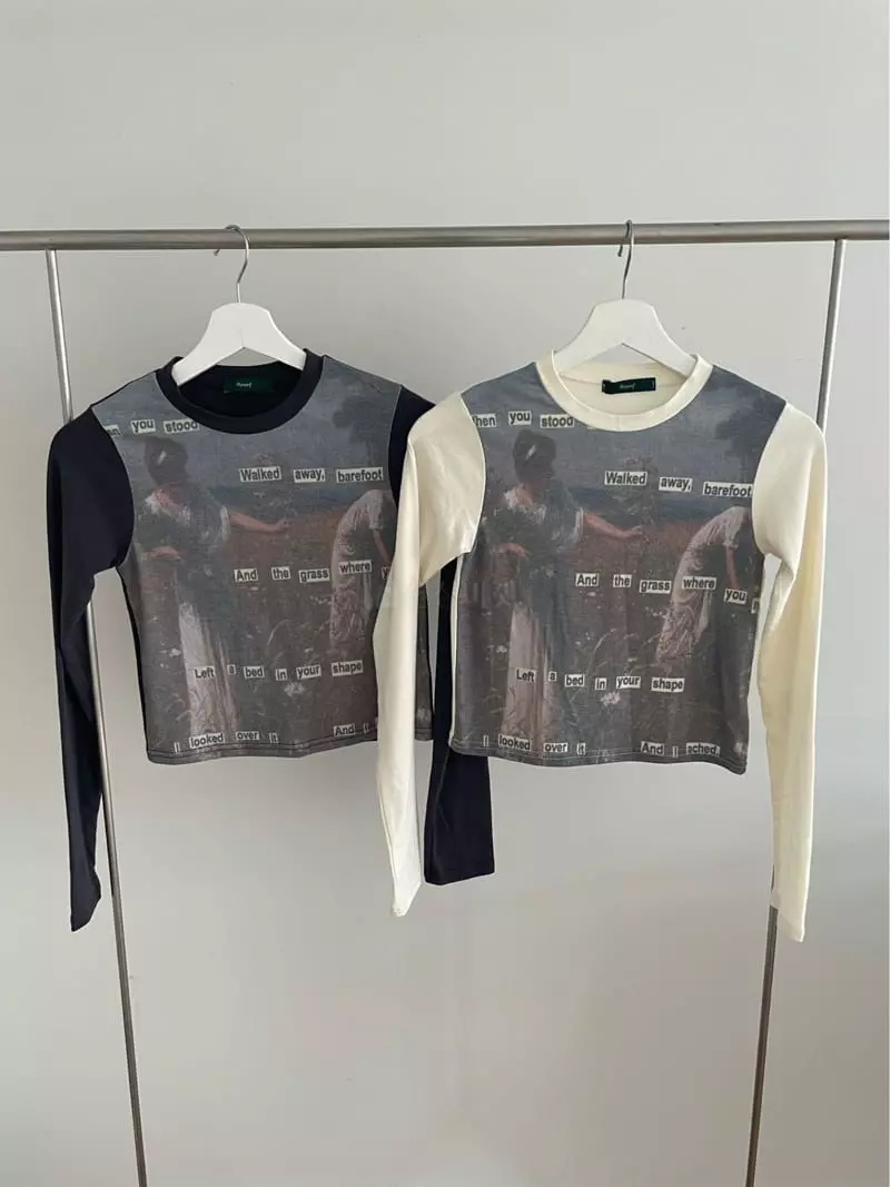 Rooof - Korean Women Fashion - #restrostyle - Vincent Tee - 10