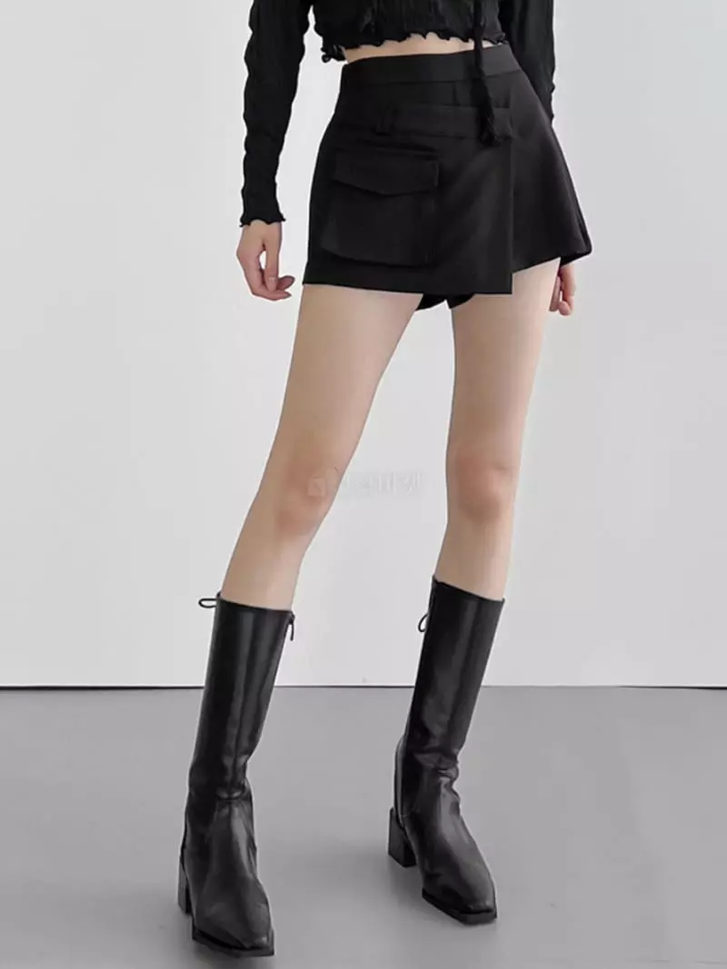 Rooof - Korean Women Fashion - #romanticstyle - Pocket Currot Pants - 5