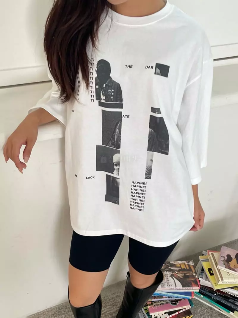 Rooof - Korean Women Fashion - #shopsmall - Two Shop Box Tee