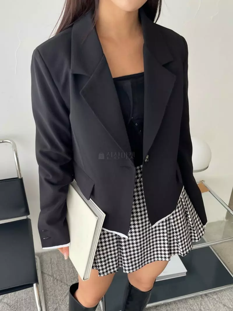 Rooof - Korean Women Fashion - #thelittlethings - Cambel Cutting Jacket