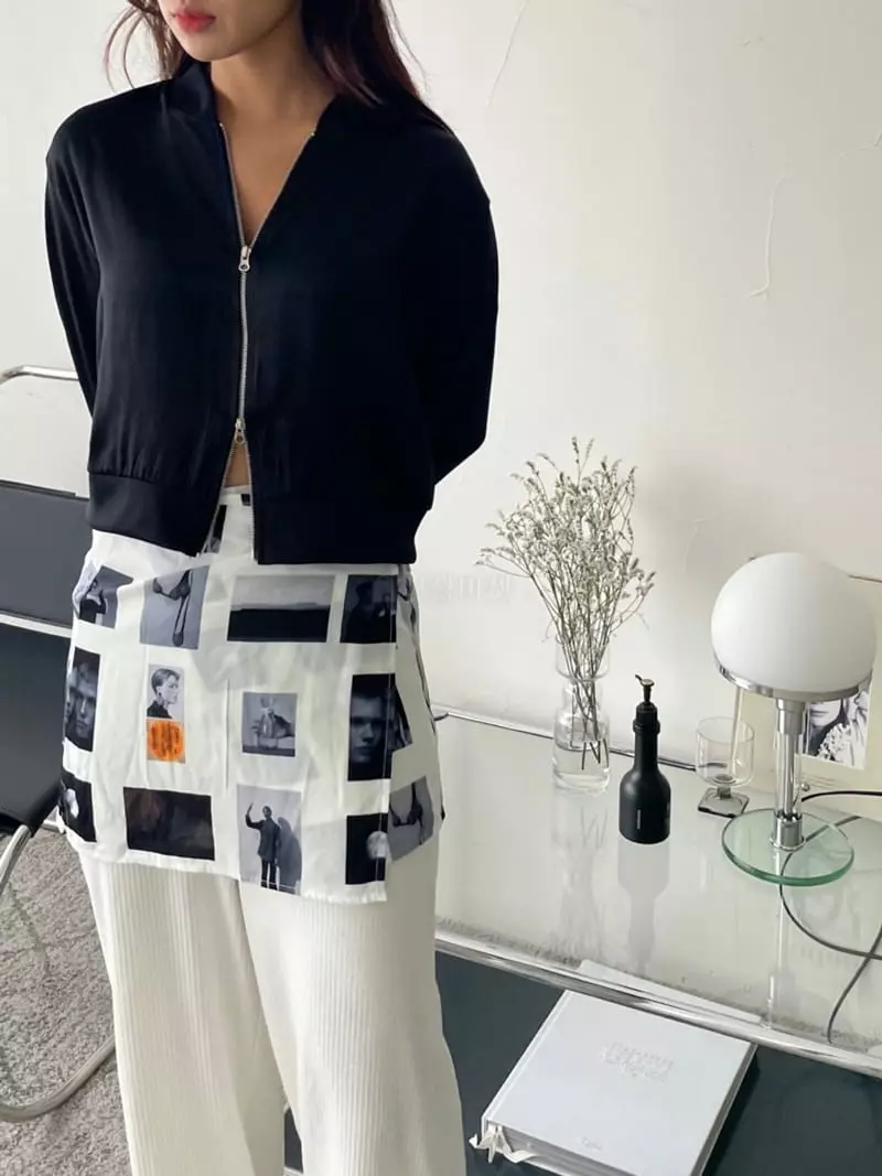 Rooof - Korean Women Fashion - #thelittlethings - Picture Wrap Skirt - 9