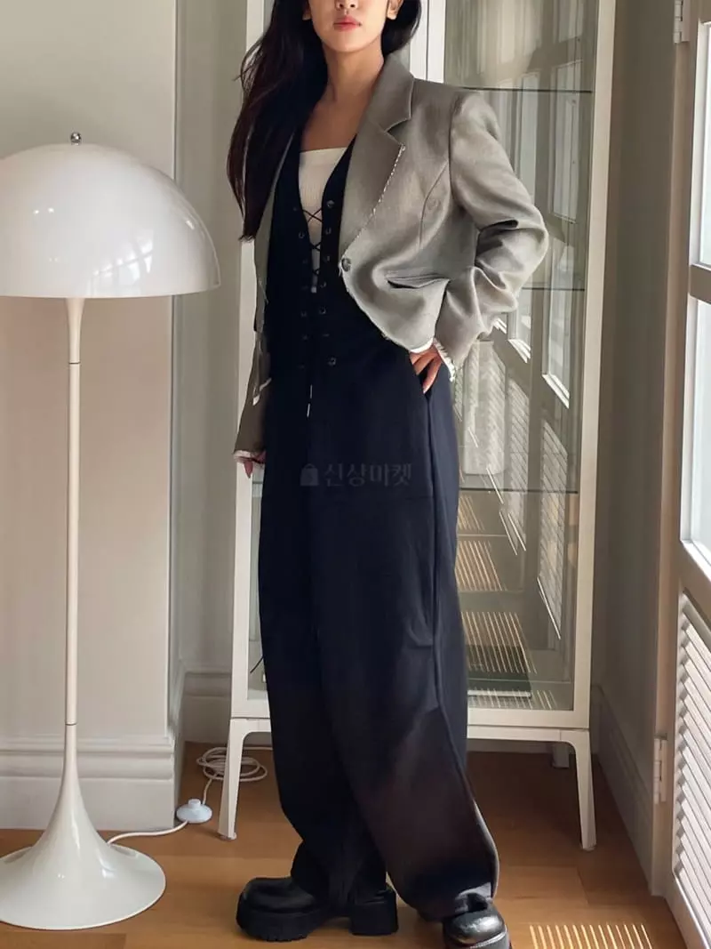 Rooof - Korean Women Fashion - #womensfashion - Cambel Cutting Jacket - 11