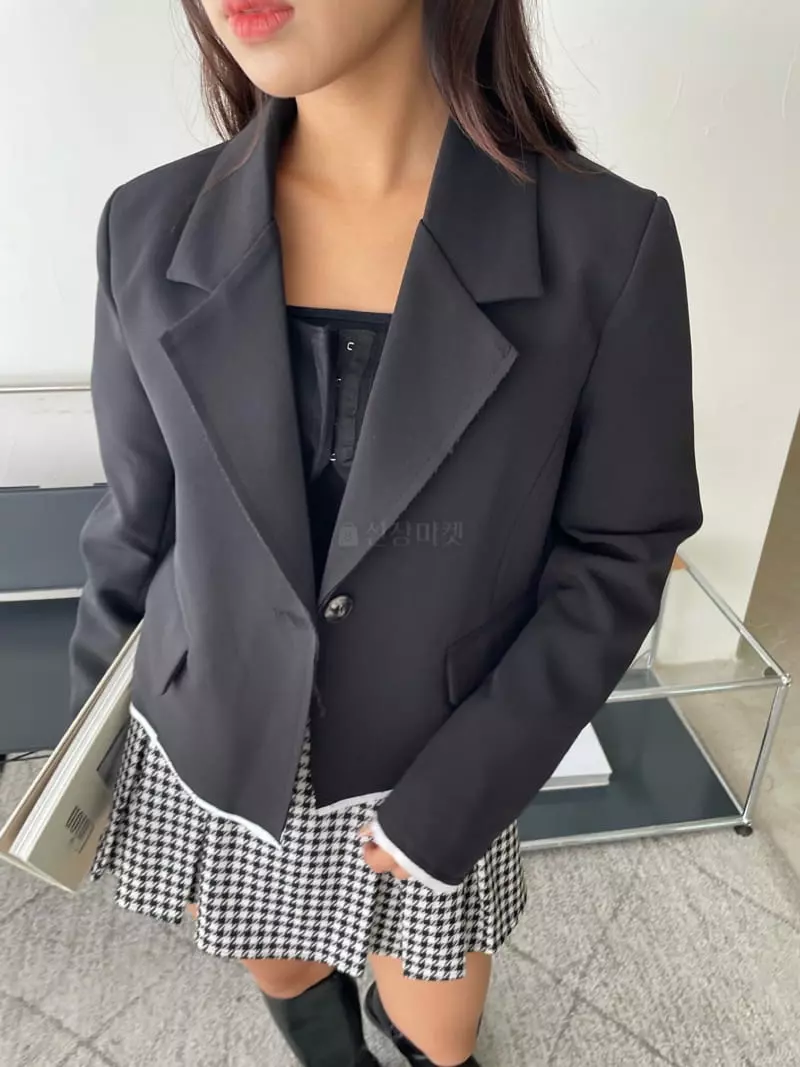 Rooof - Korean Women Fashion - #womensfashion - Cambel Cutting Jacket - 3