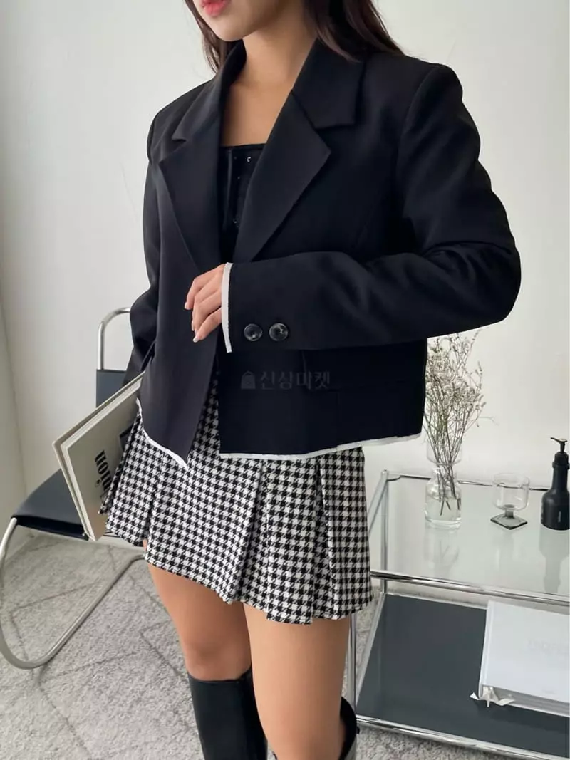 Rooof - Korean Women Fashion - #womensfashion - Cambel Cutting Jacket - 5