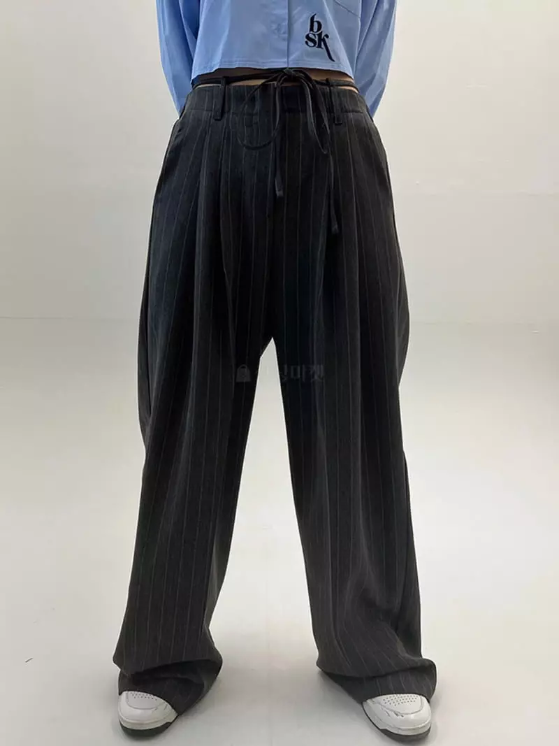 Rooof - Korean Women Fashion - #womensfashion - Strap Pants - 6
