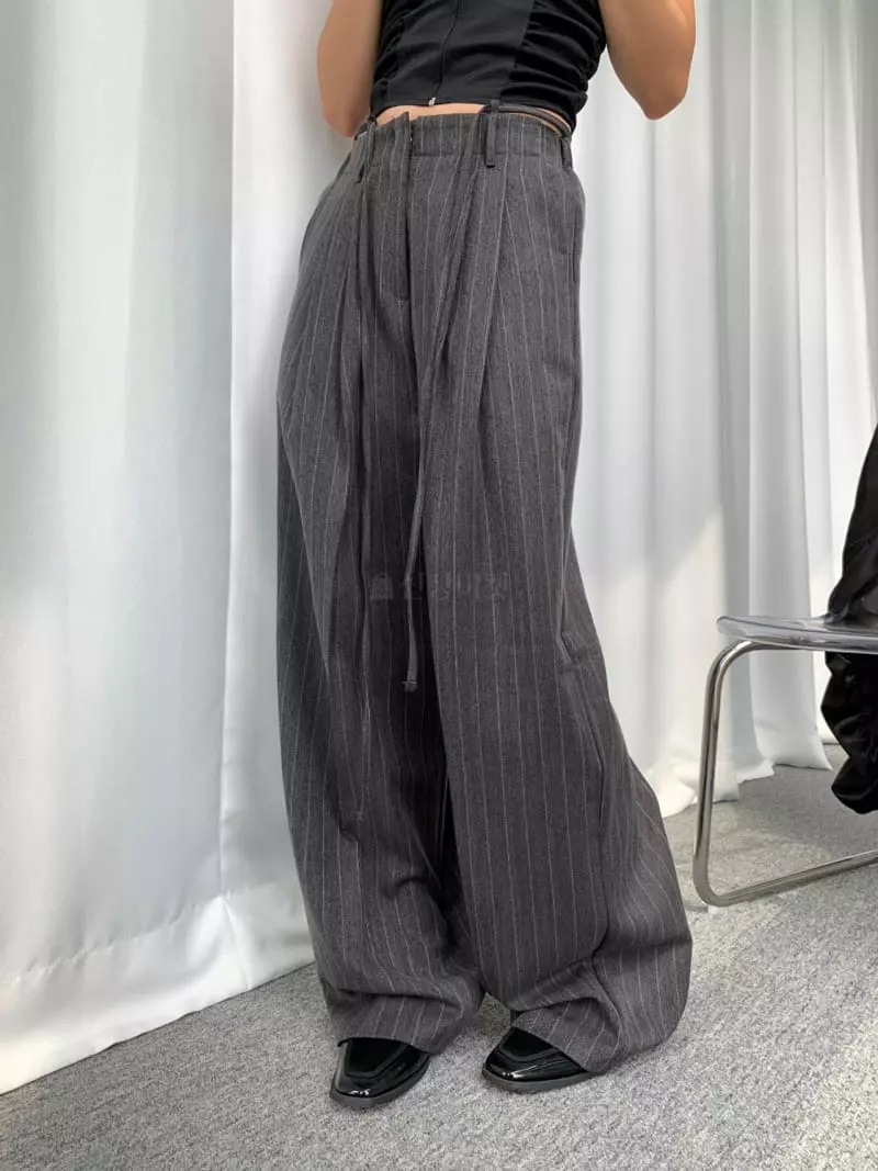 Rooof - Korean Women Fashion - #womensfashion - Strap Pants - 8