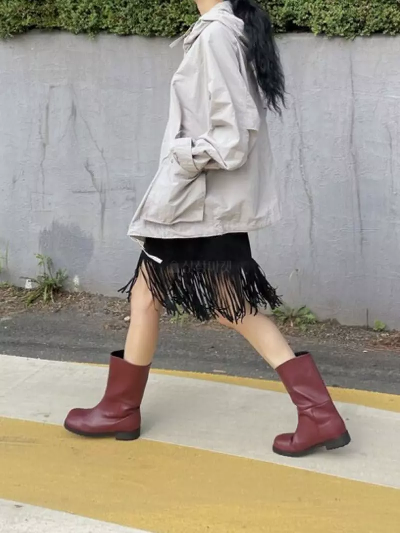 Rooof - Korean Women Fashion - #womensfashion - Suede Skirt - 10