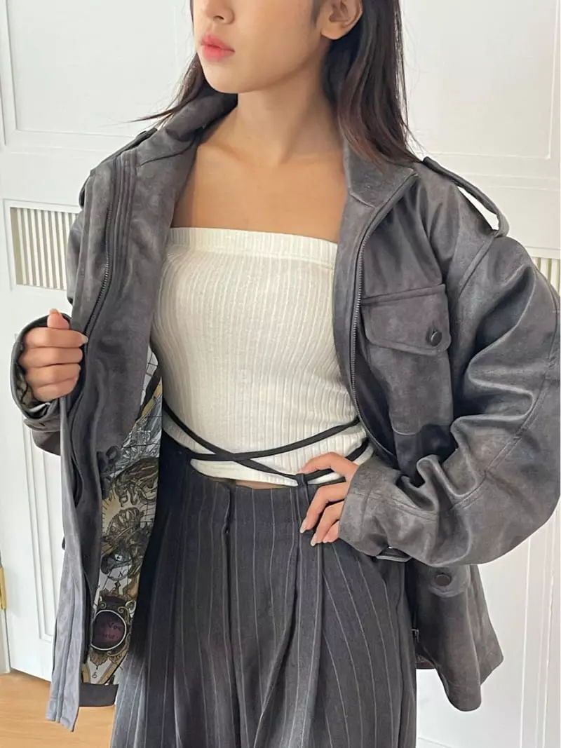 Rooof - Korean Women Fashion - #womensfashion - Vintage Field Jacket