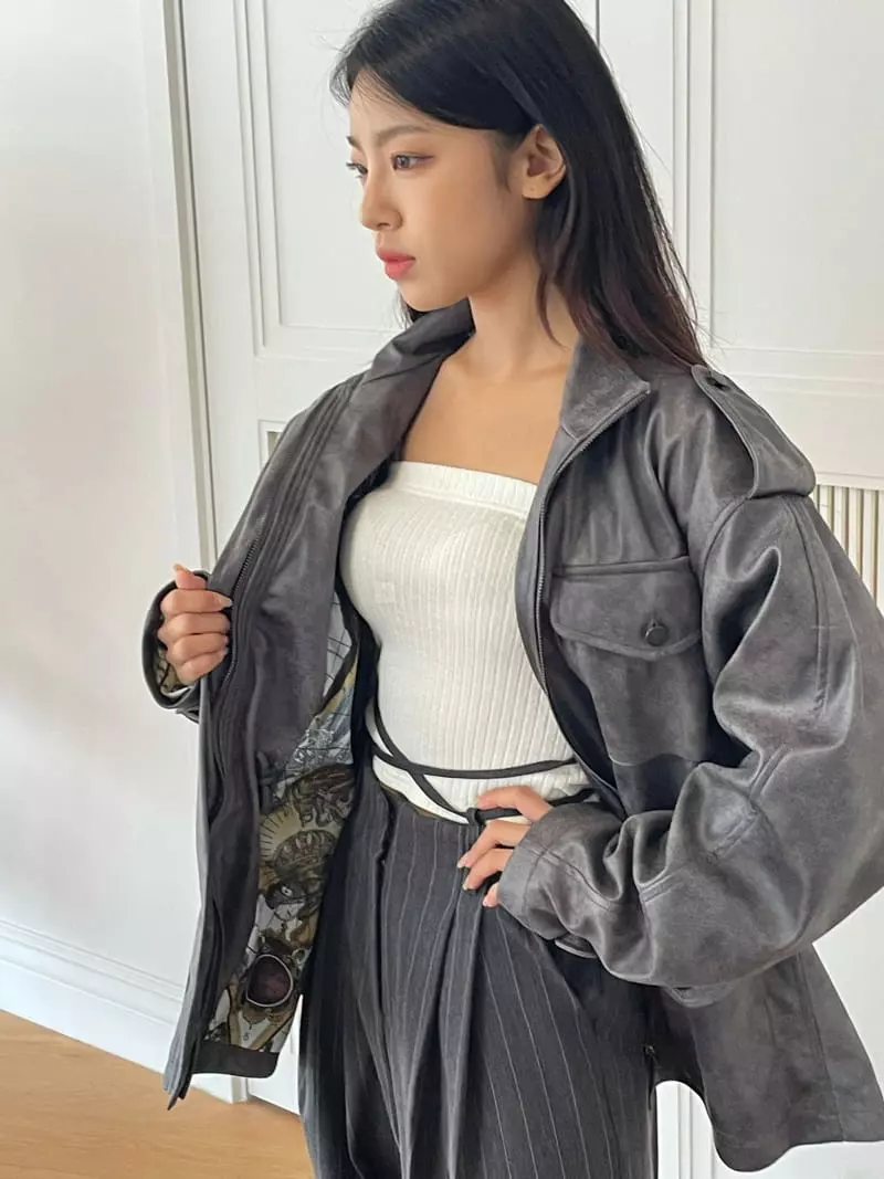 Rooof - Korean Women Fashion - #womensfashion - Vintage Field Jacket - 9