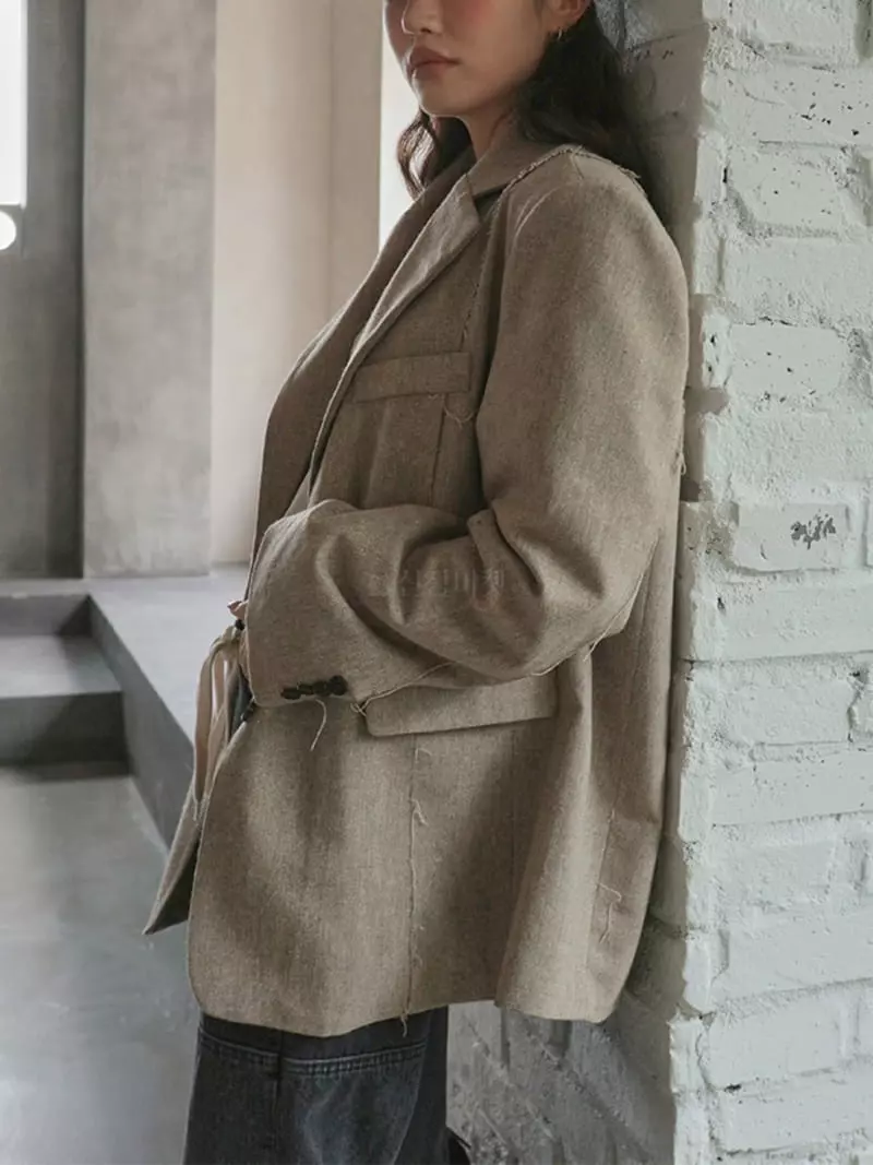 Rooof - Korean Women Fashion - #womensfashion - Vintage Daddy Jacket